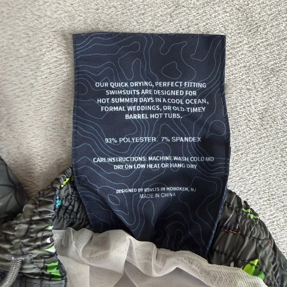 RSVLTS x Spirit of The Ultimate Warrior Swim Shorts Mens Small Gray $70 WWE NWT